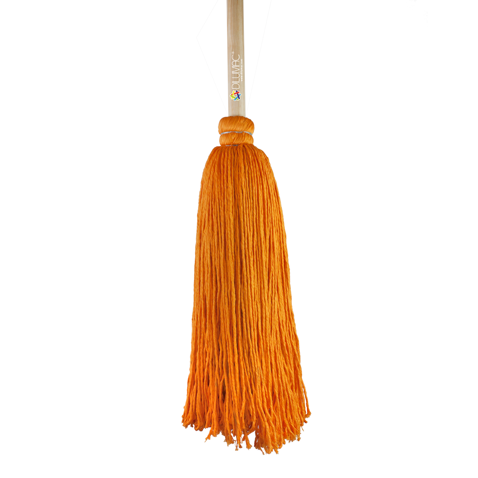 Trapeador Forjado con Bastón de Madera Mandarina