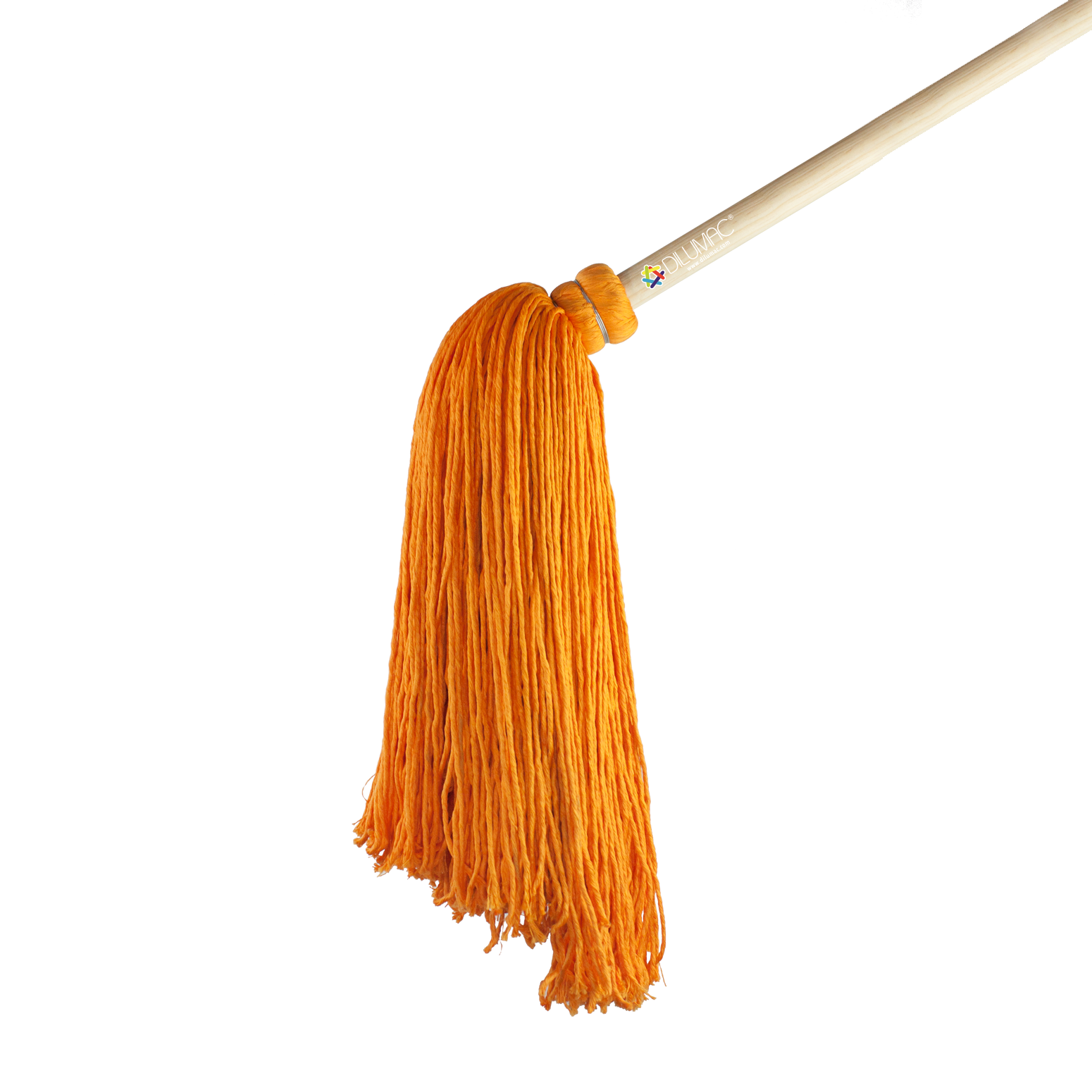 Trapeador Forjado con Bastón de Madera Mandarina