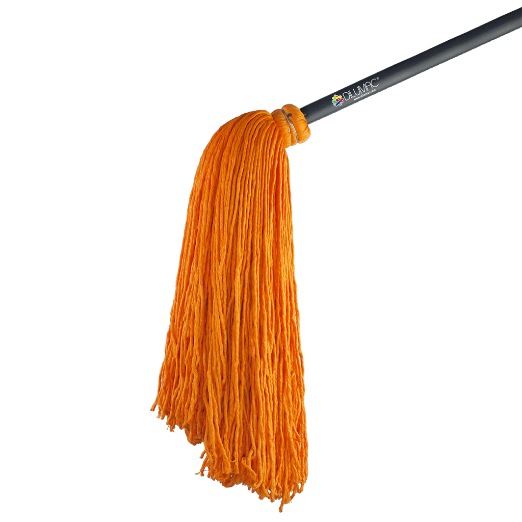 Trapeador Forjado con Bastón de Lámina Mandarina