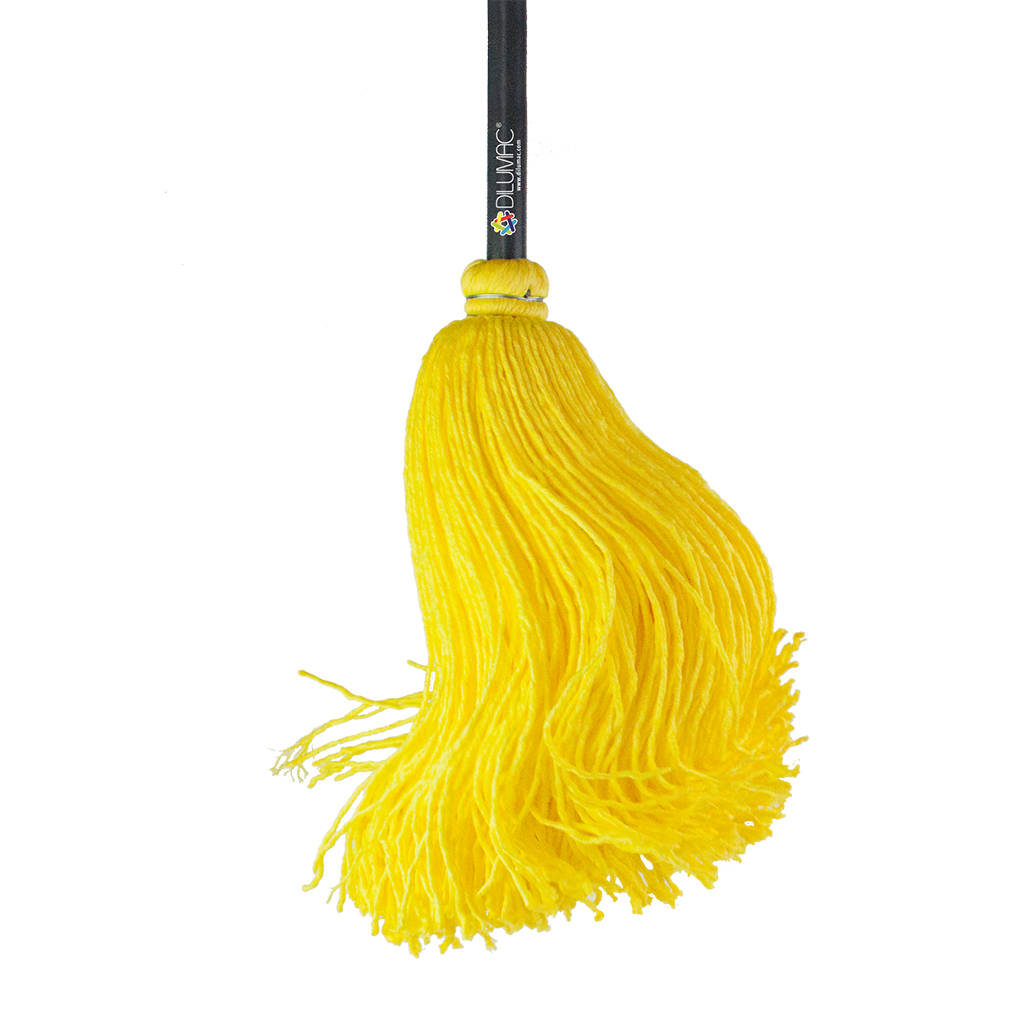 Trapeador Forjado con Bastón de Lámina Amarillo