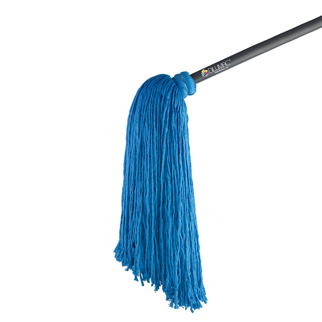 Trapeador Forjado con Bastón de Lámina Azul